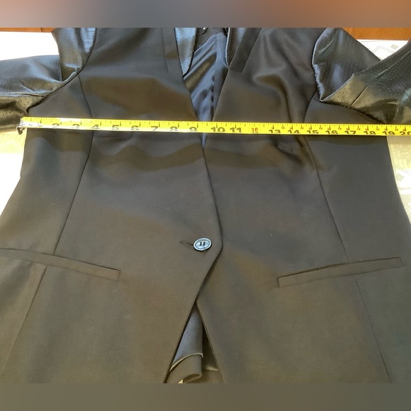 Attitude Jay Manuel Blazer Women’s Size 12 Vegan Leather Cotton Classic Black - Picture 10 of 13